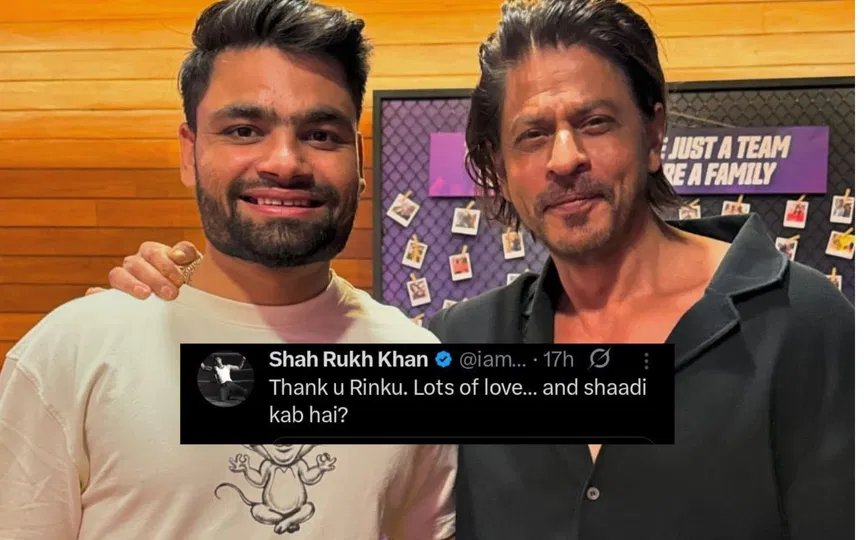 “Shaadi kab hai?”: Shah Rukh Khan leaves Rinku Singh speechless with a cheeky question